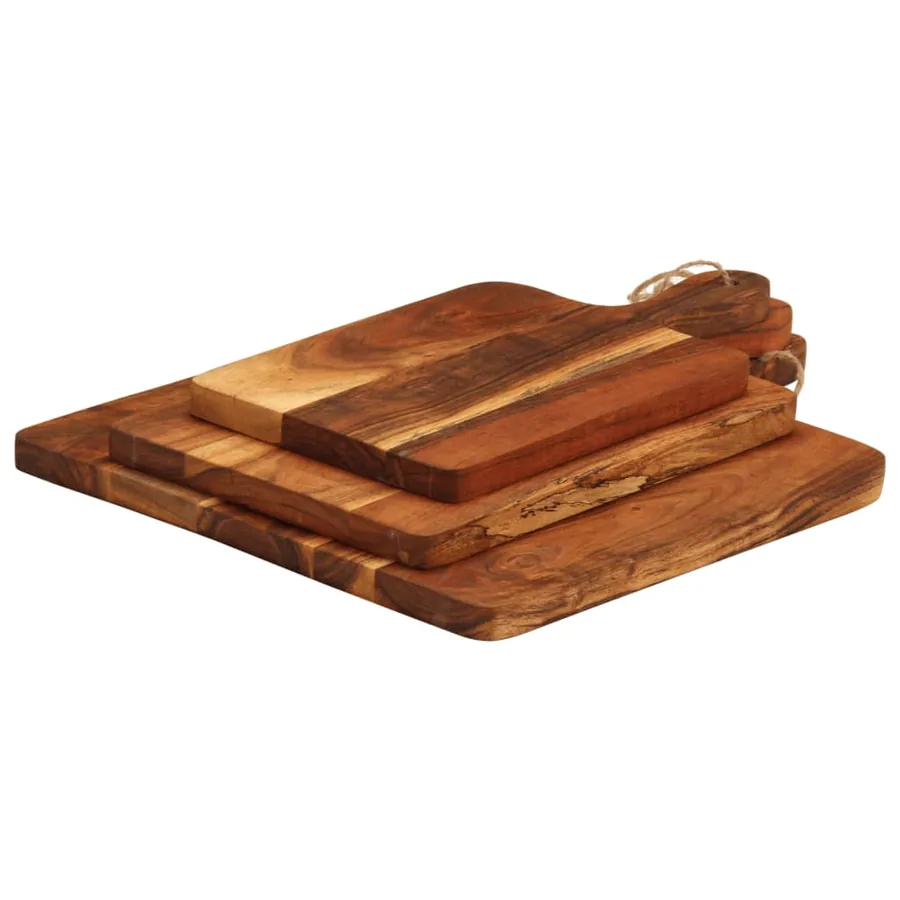 Planche à découper 3 pcs cm bois d'acacia massif