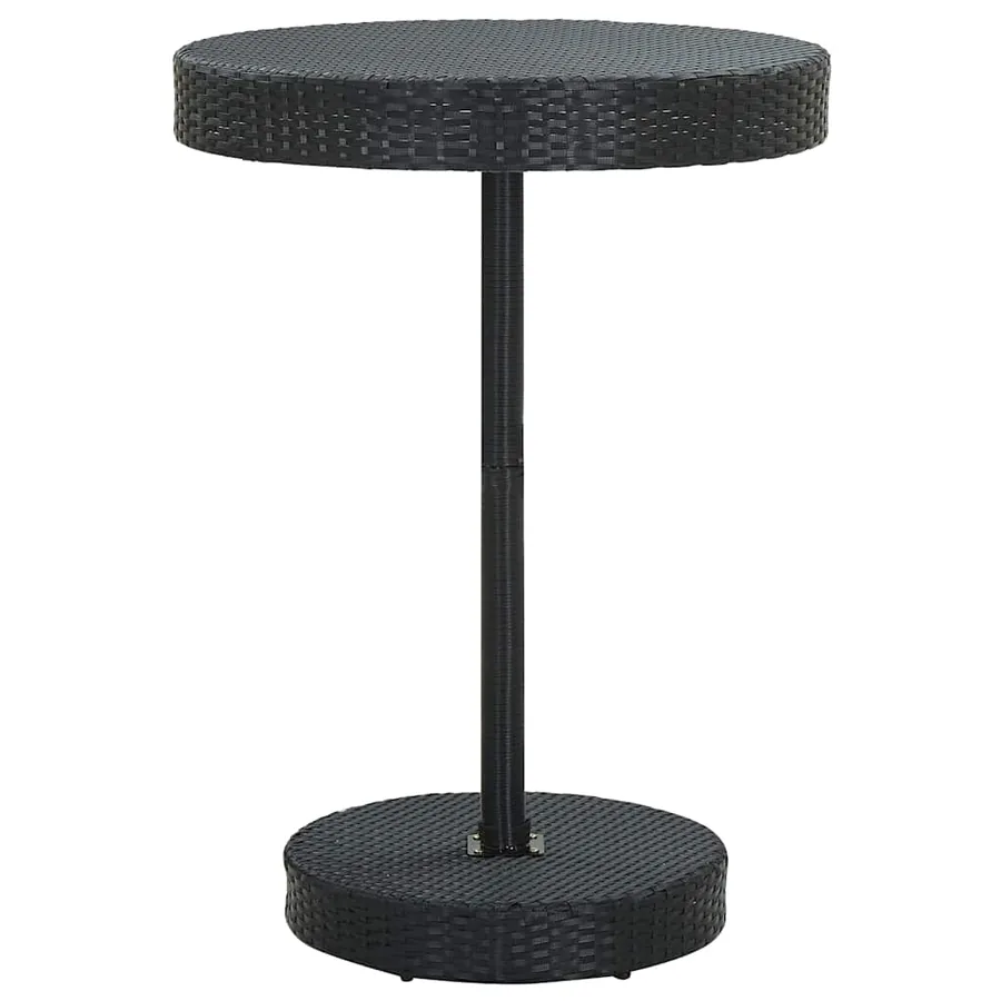 Ensemble de bar de jardin 5 pcs avec coussins noir poly rotin - 5