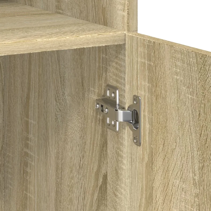 Buffet haut chêne sonoma 80x42,5x249 cm bois d'ingénierie - 10
