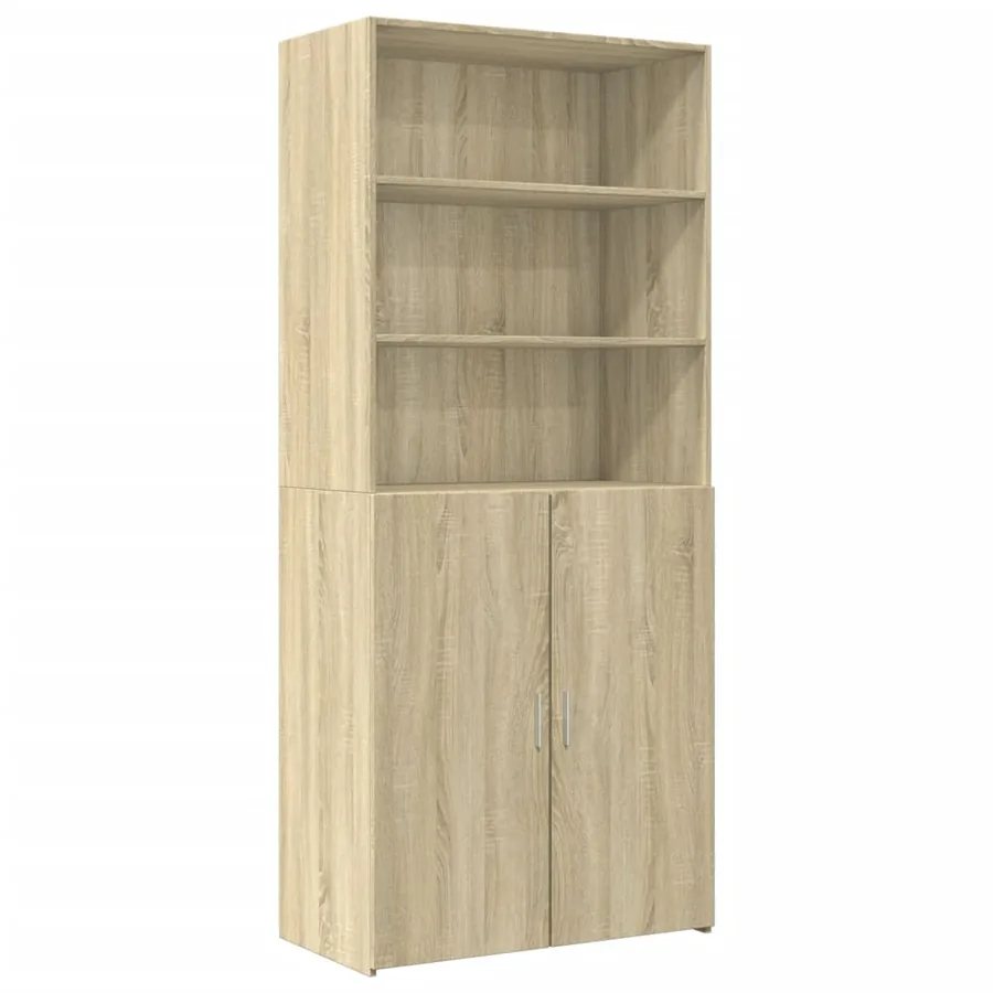 Buffet haut chêne sonoma 80x42,5x249 cm bois d'ingénierie - 4