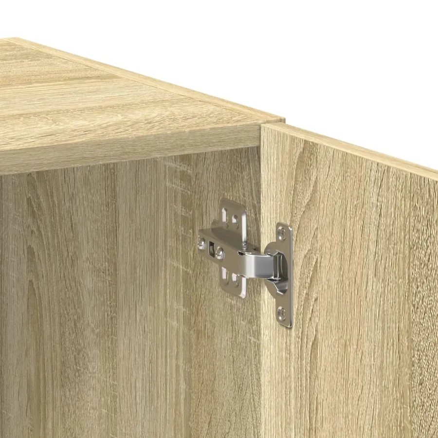Buffet haut chêne sonoma 80x42,5x249 cm bois d'ingénierie - 9