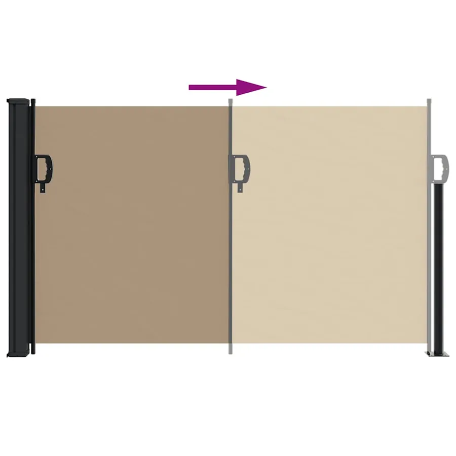 Auvent latéral rétractable taupe 117x300 cm - 5