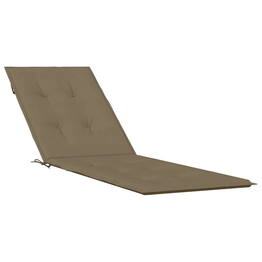 Coussin de chaise longue taupe mélangé (75+105) x 50 x 4 cm tissu - 2