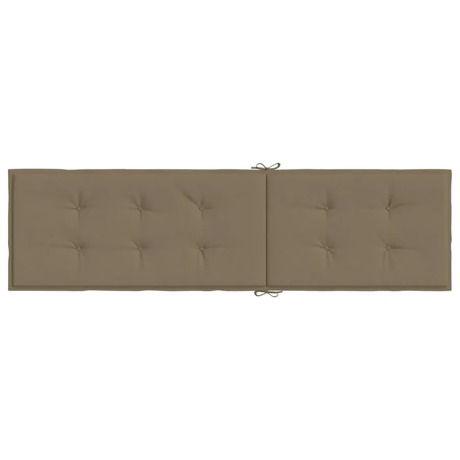 Coussin de chaise longue taupe mélangé (75+105) x 50 x 4 cm tissu - 5