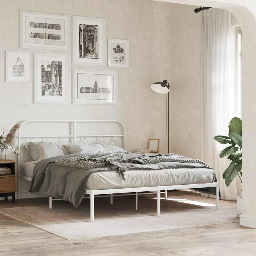 Tête de lit de remplacement métal blanc 150 cm - 3