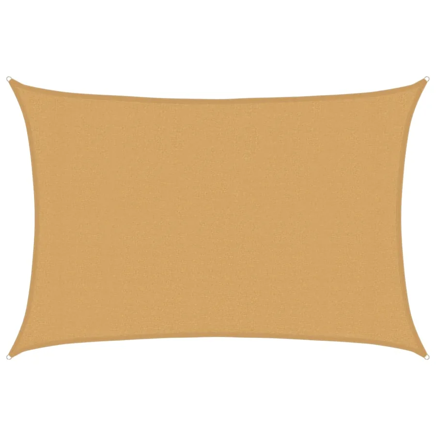 Voile d'ombrage 160 g/m² rectangulaire sable 3x5 m PEHD - 2