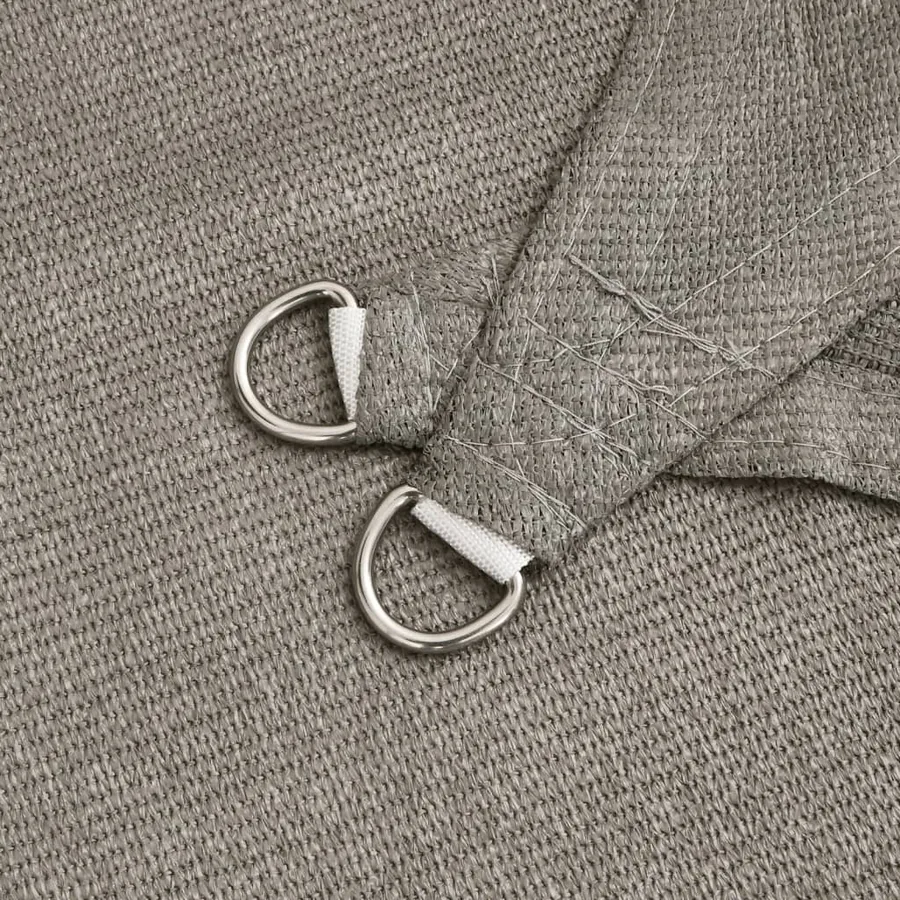 Voile d'ombrage 160 g/m² carré gris clair 2x2 m PEHD - 6