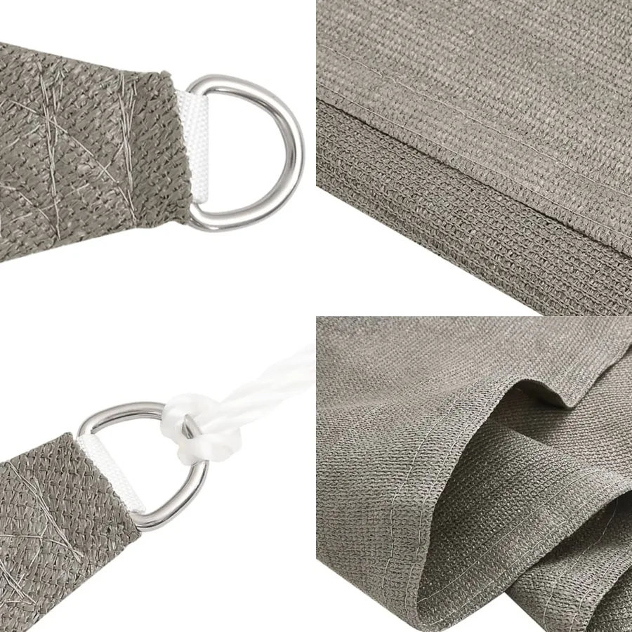 Voile d'ombrage 160 g/m² rectangulaire gris clair 2,5x3 m PEHD - 6