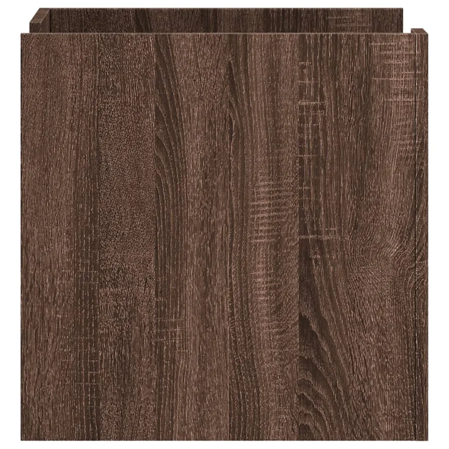 Table de chevet chêne marron 45x50x50 cm bois d’ingénierie - 5