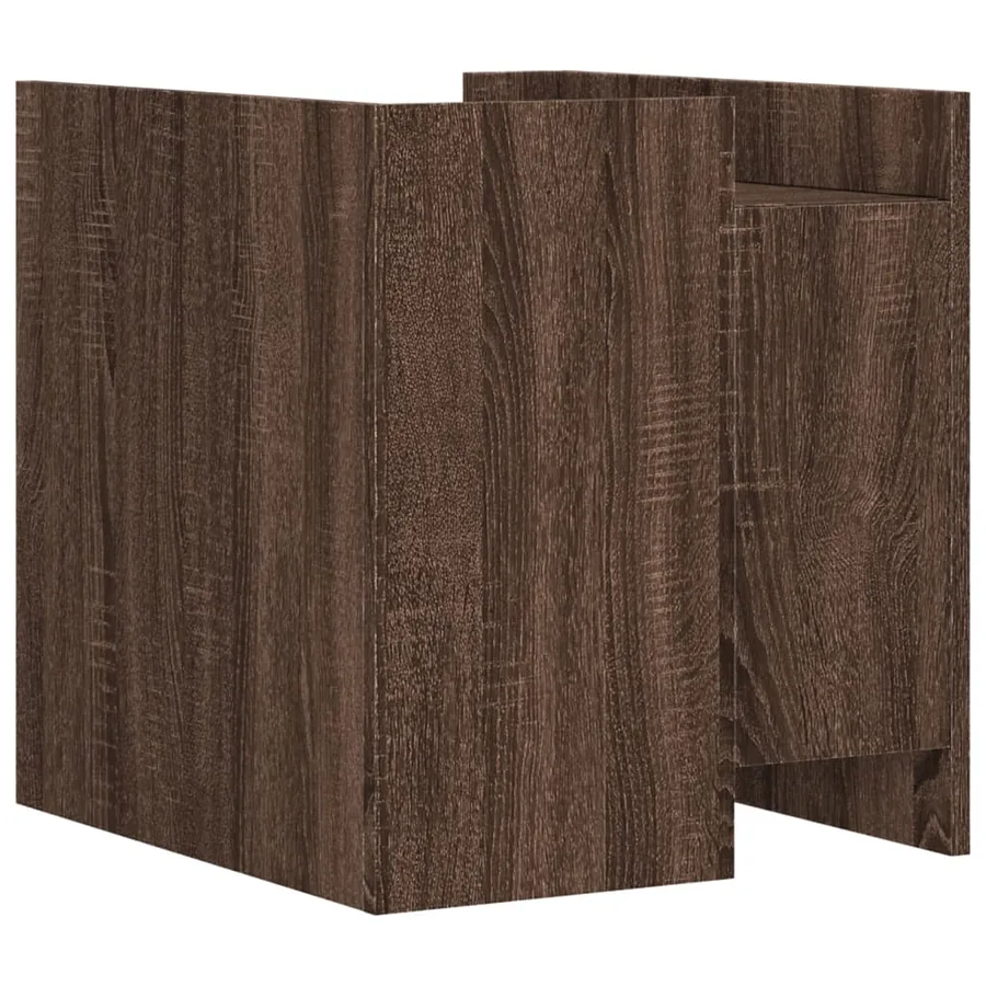 Table de chevet chêne marron 45x50x50 cm bois d’ingénierie - 6