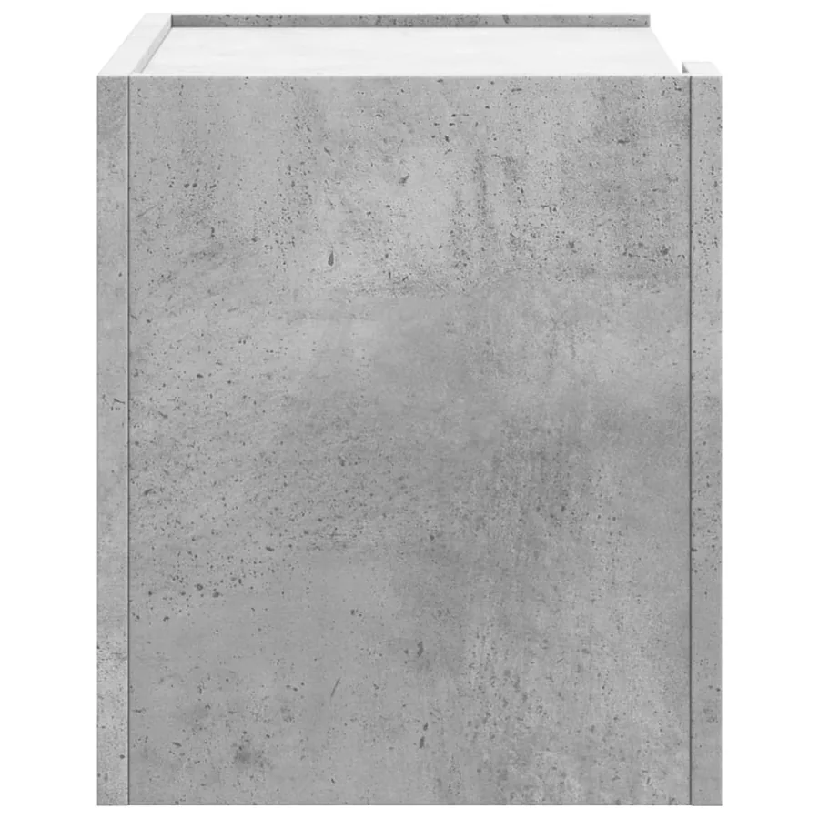 Table de chevet murale gris béton 45x30x35 cm - 5