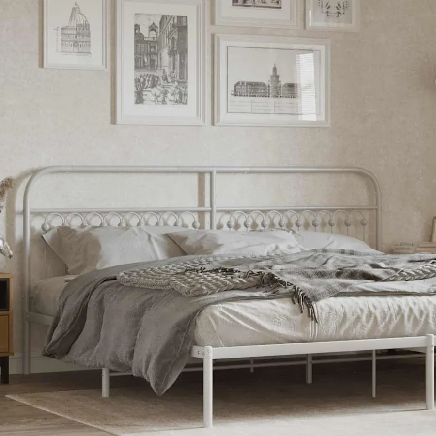 Tête de lit de remplacement métal blanc 193 cm