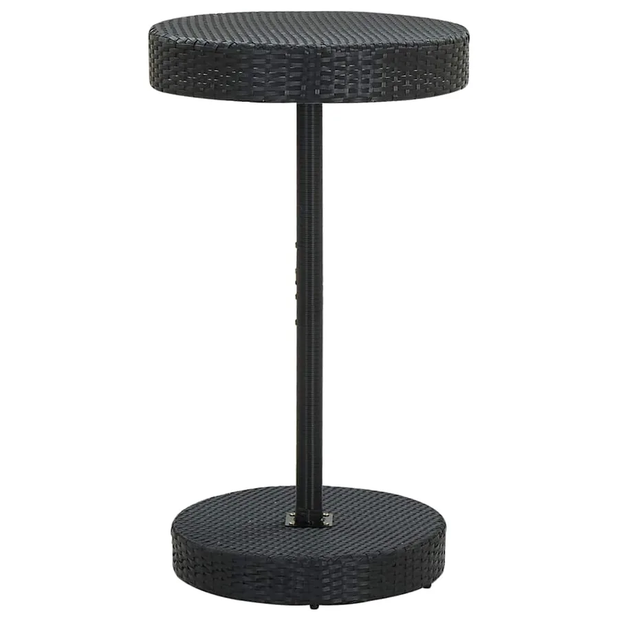 Ensemble de bar de jardin 3 pcs et coussins Résine tressée Noir - 3