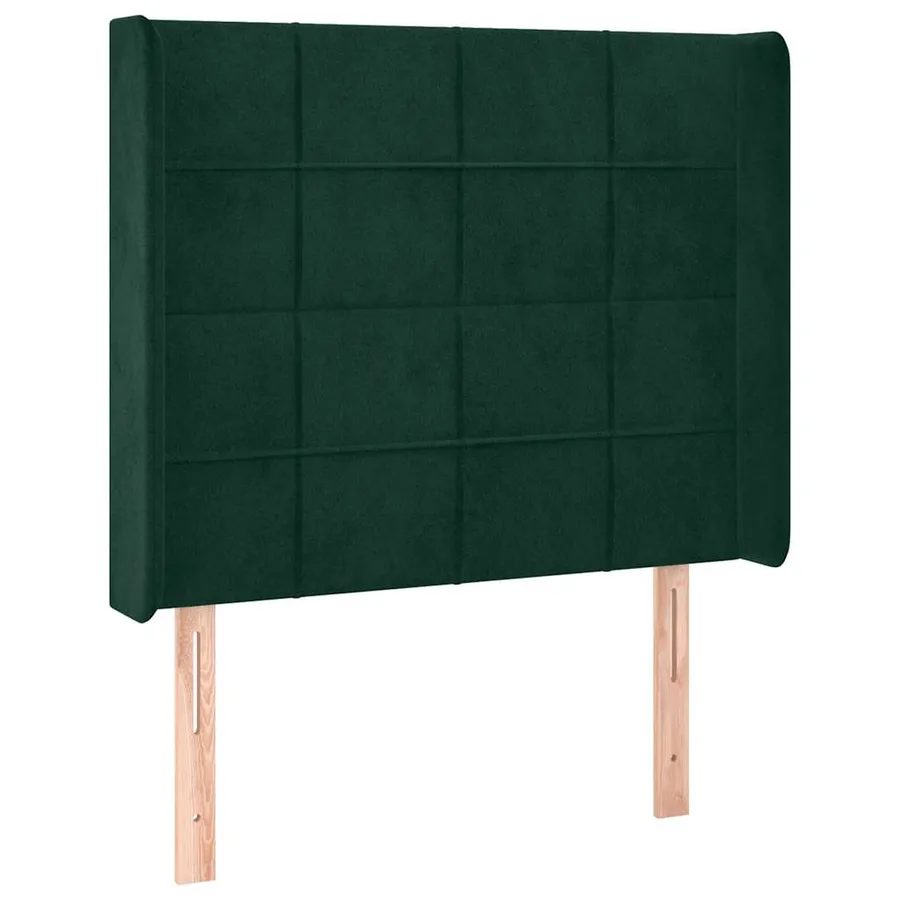 Tête de lit à LED Vert foncé 93x16x118/128 cm Velours - 3