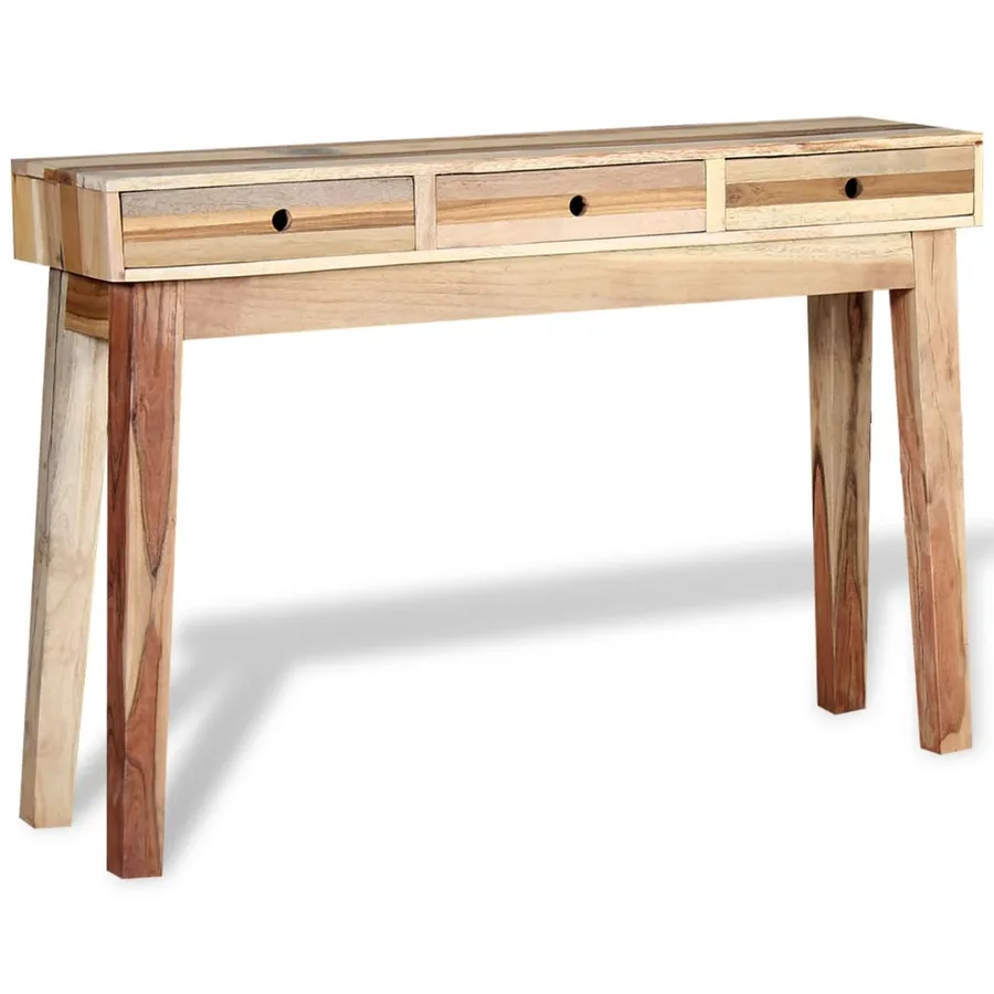 Table console Bois de récupération massif - 5