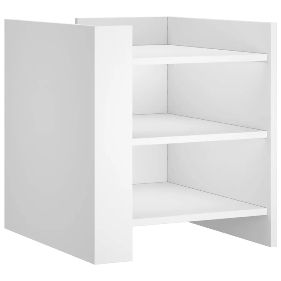 Table de chevet blanc 45x50x50 cm bois d’ingénierie - 2