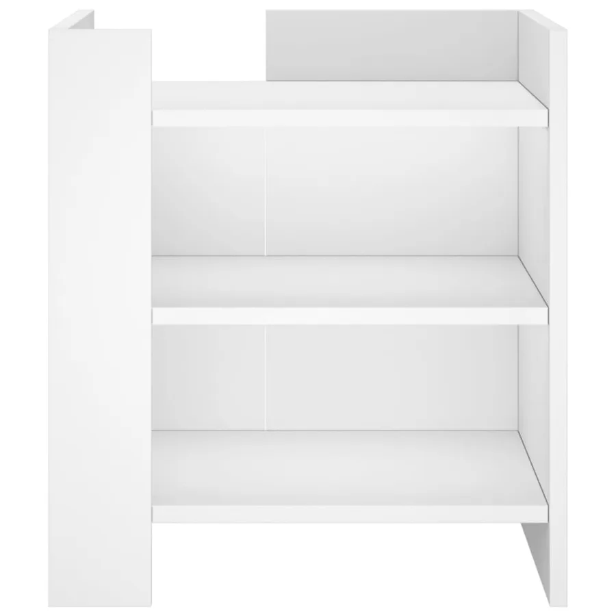Table de chevet blanc 45x50x50 cm bois d’ingénierie - 4