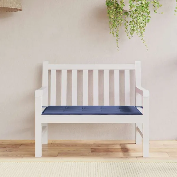 Coussin de banc de jardin bleu marine 120x50x3 cm tissu oxford