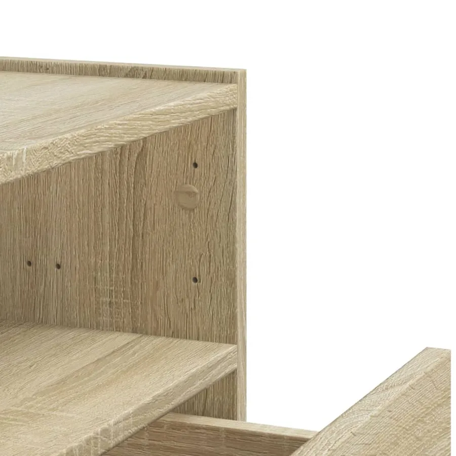 Table de chevet murale chêne sonoma 45x30x35 cm - 9