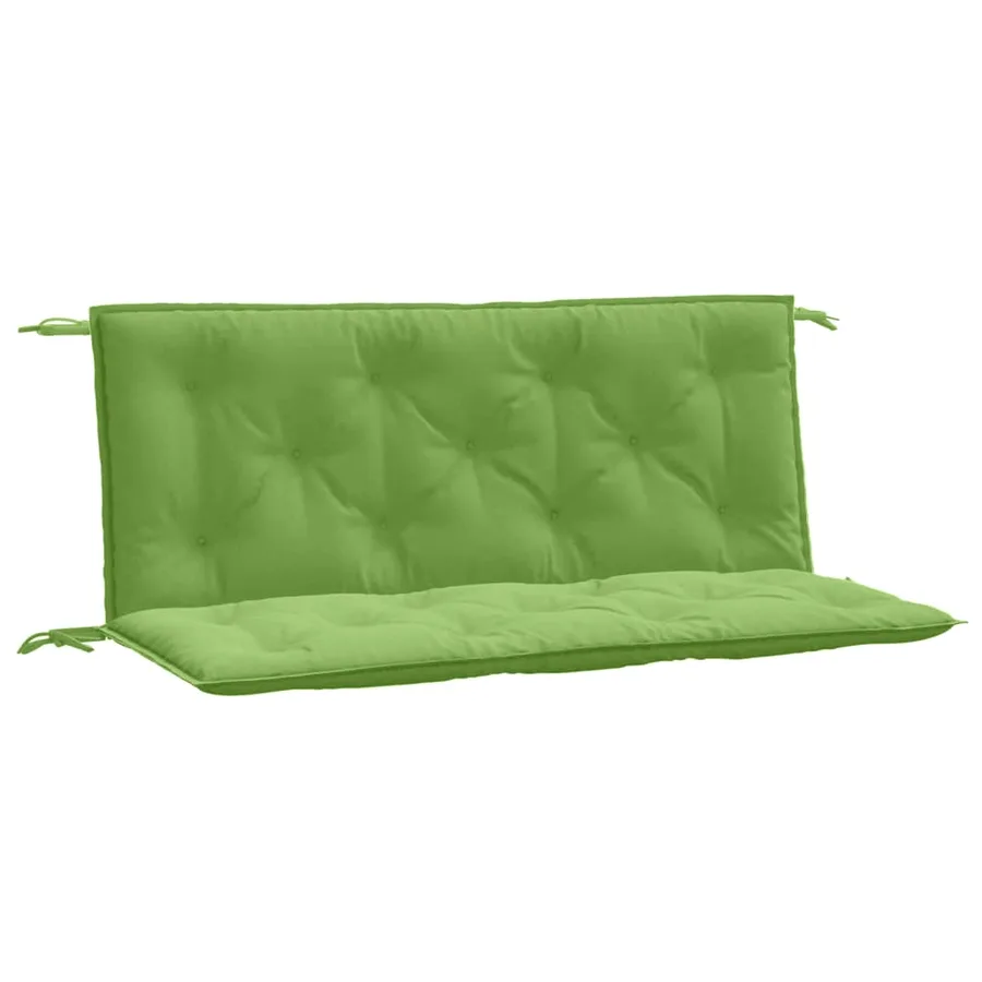 Coussins de banc de jardin lot de 2 vert mélangé tissu - 2