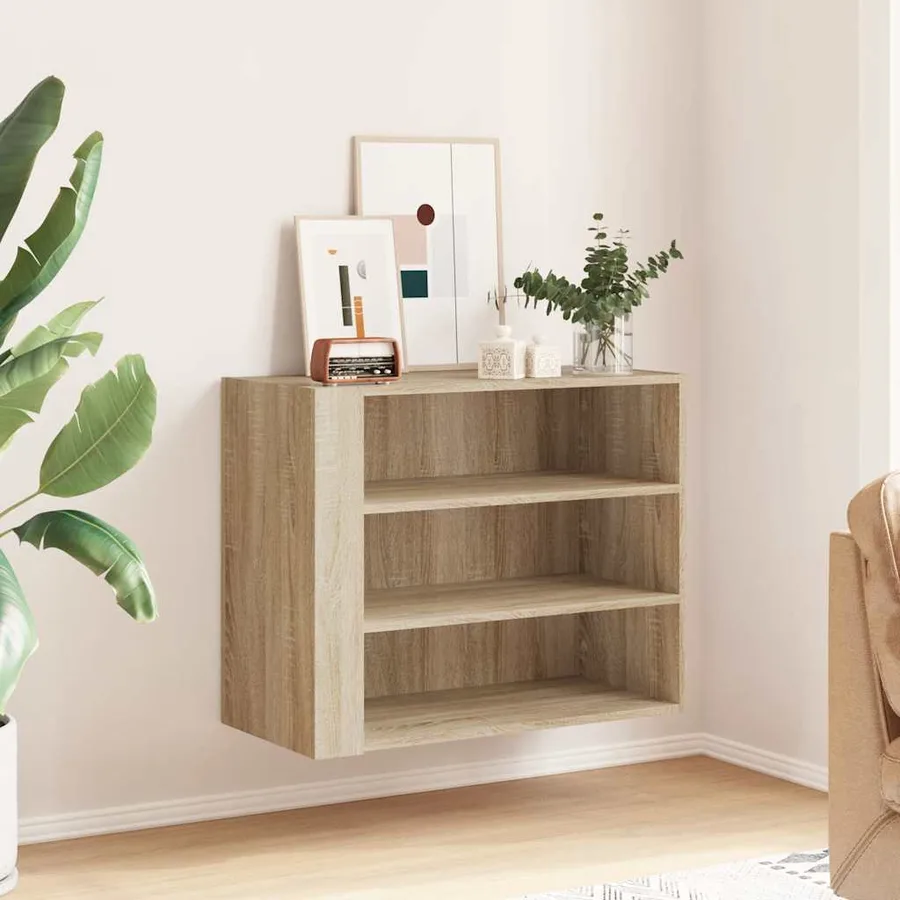 Armoire murale chêne sonoma 75x35x60 cm bois d'ingénierie - 3