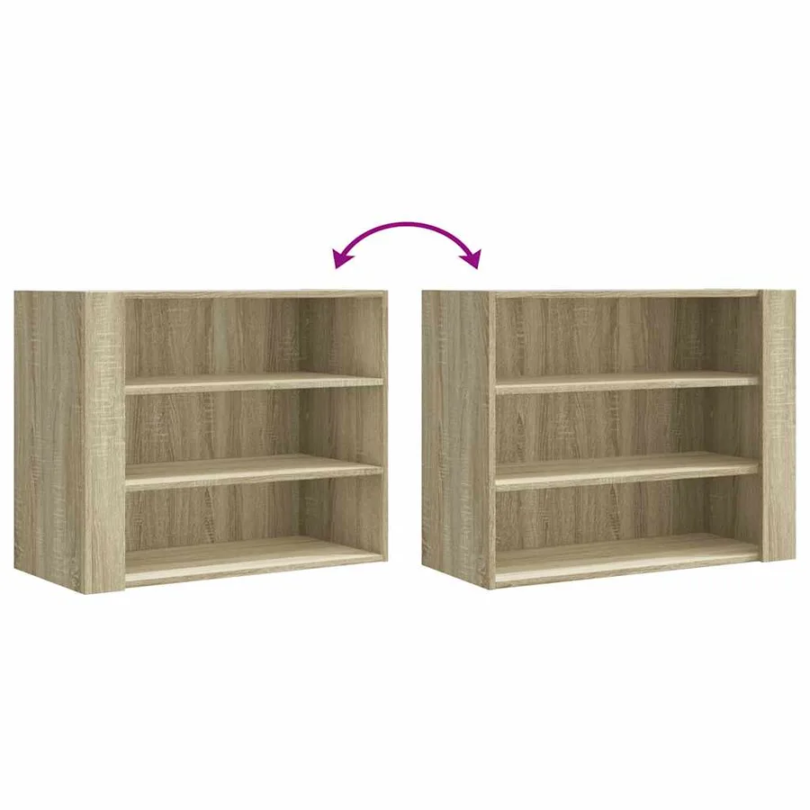 Armoire murale chêne sonoma 75x35x60 cm bois d'ingénierie - 7