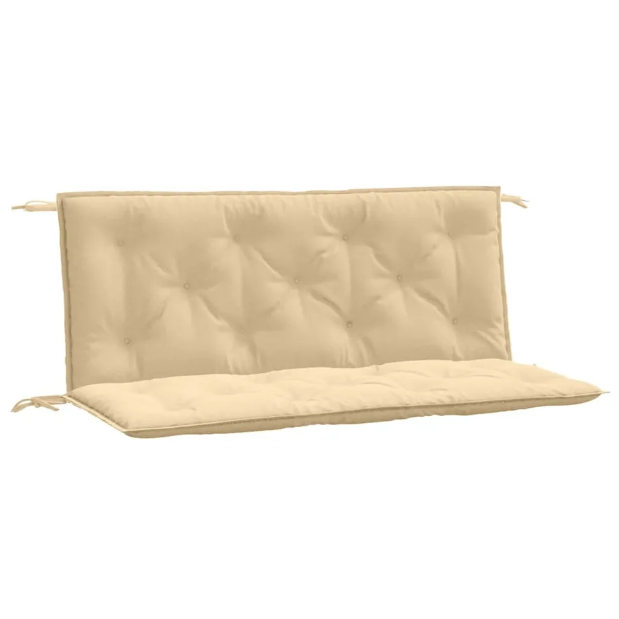 Coussins de banc de jardin lot de 2 beige mélangé tissu - 2