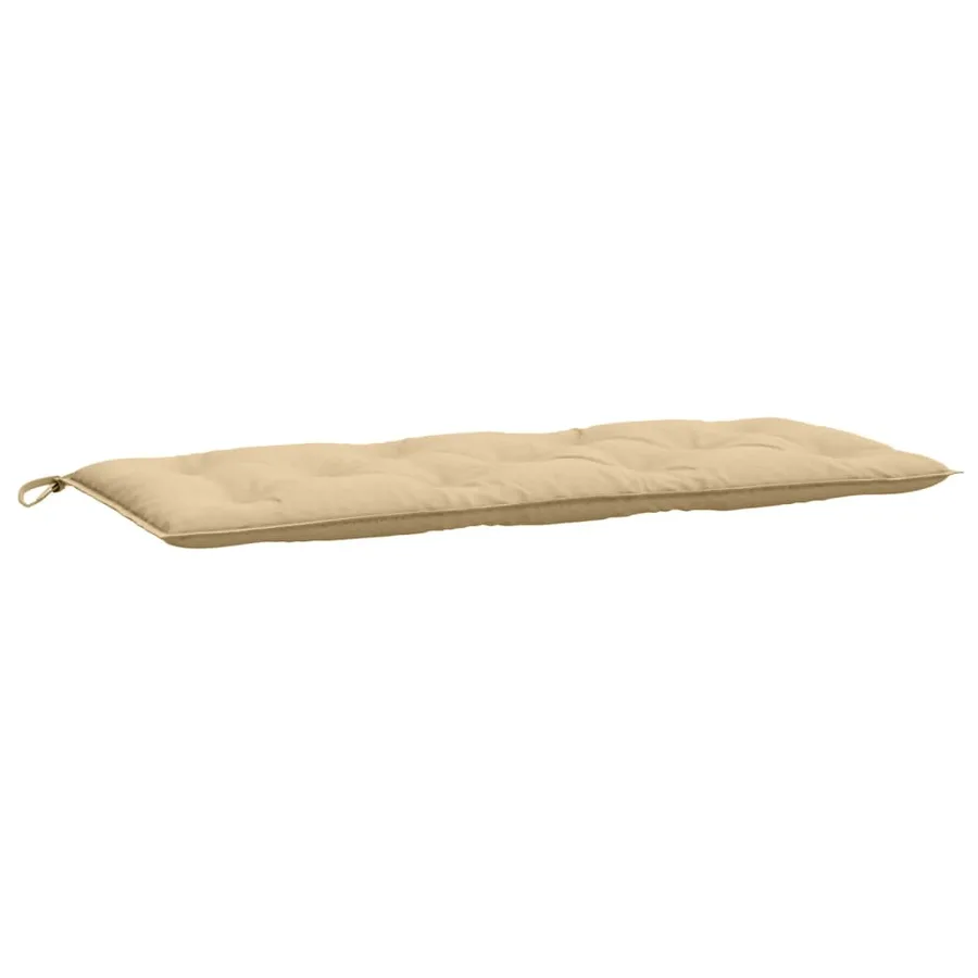 Coussins de banc de jardin lot de 2 beige mélangé tissu - 5