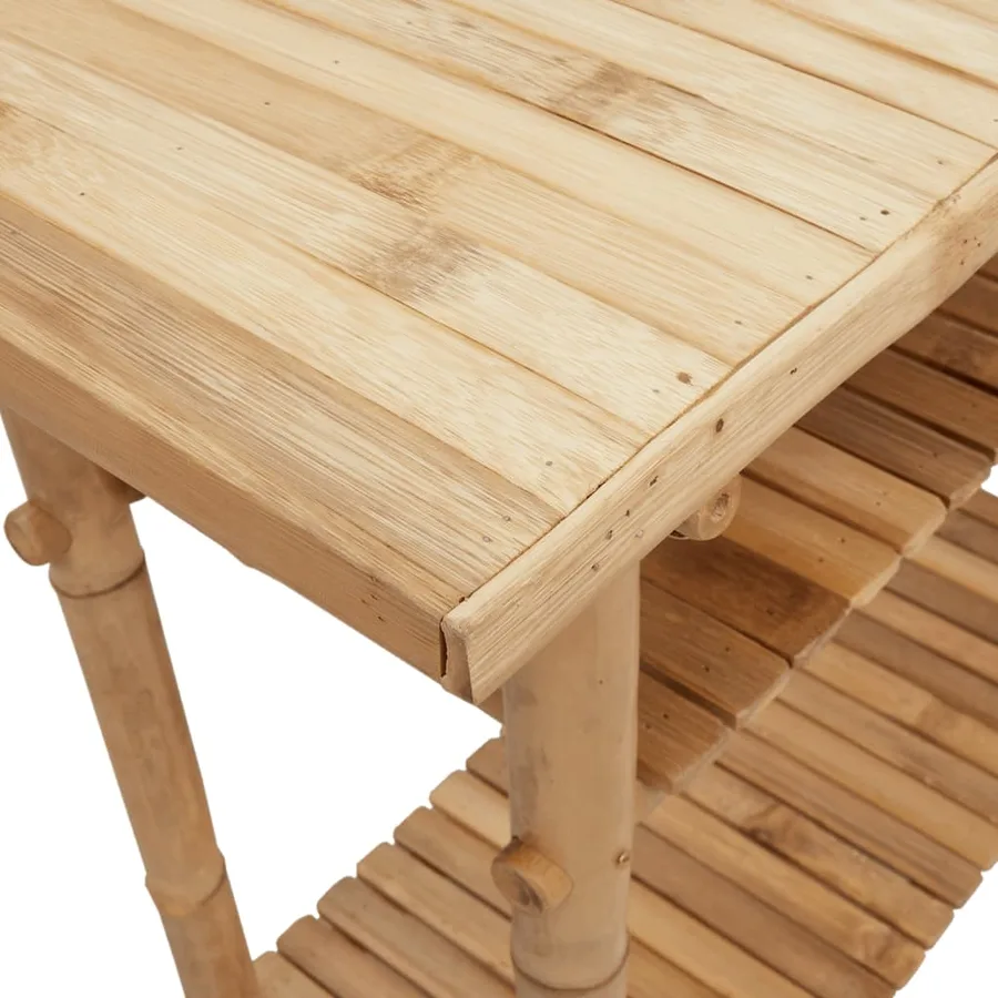 Table console 90x37x75 cm bambou - 6
