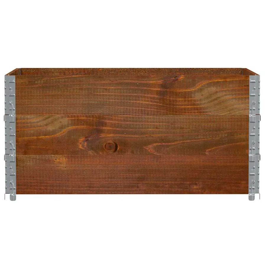 Jardinière marron 120x80 cm bois massif de pin - 3