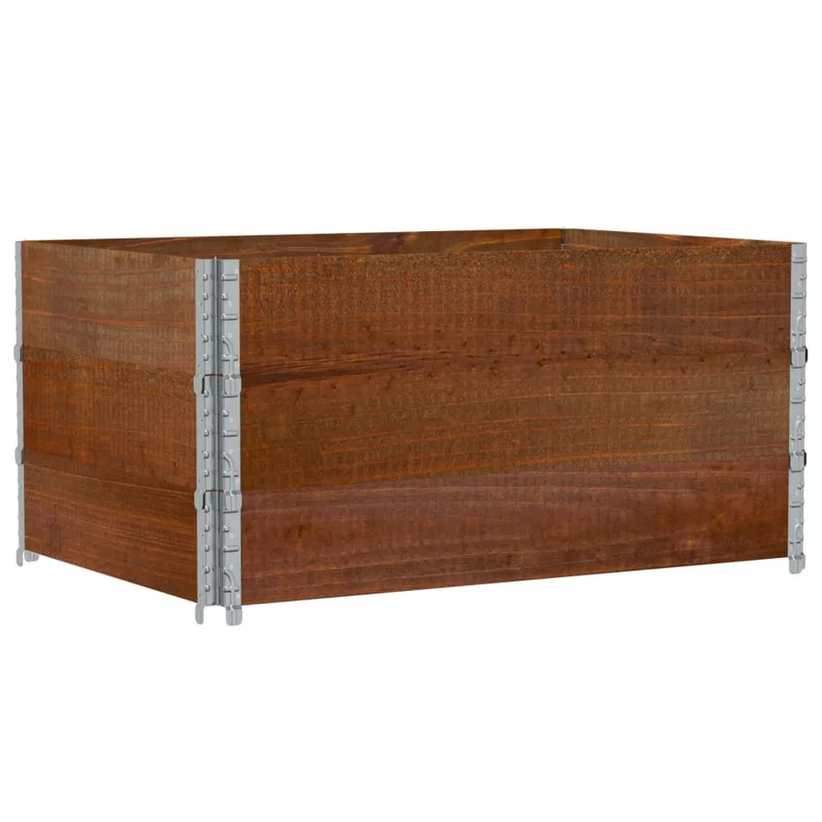 Jardinière marron 120x80 cm bois massif de pin - 5