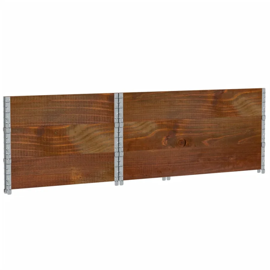 Jardinière marron 120x80 cm bois massif de pin - 6