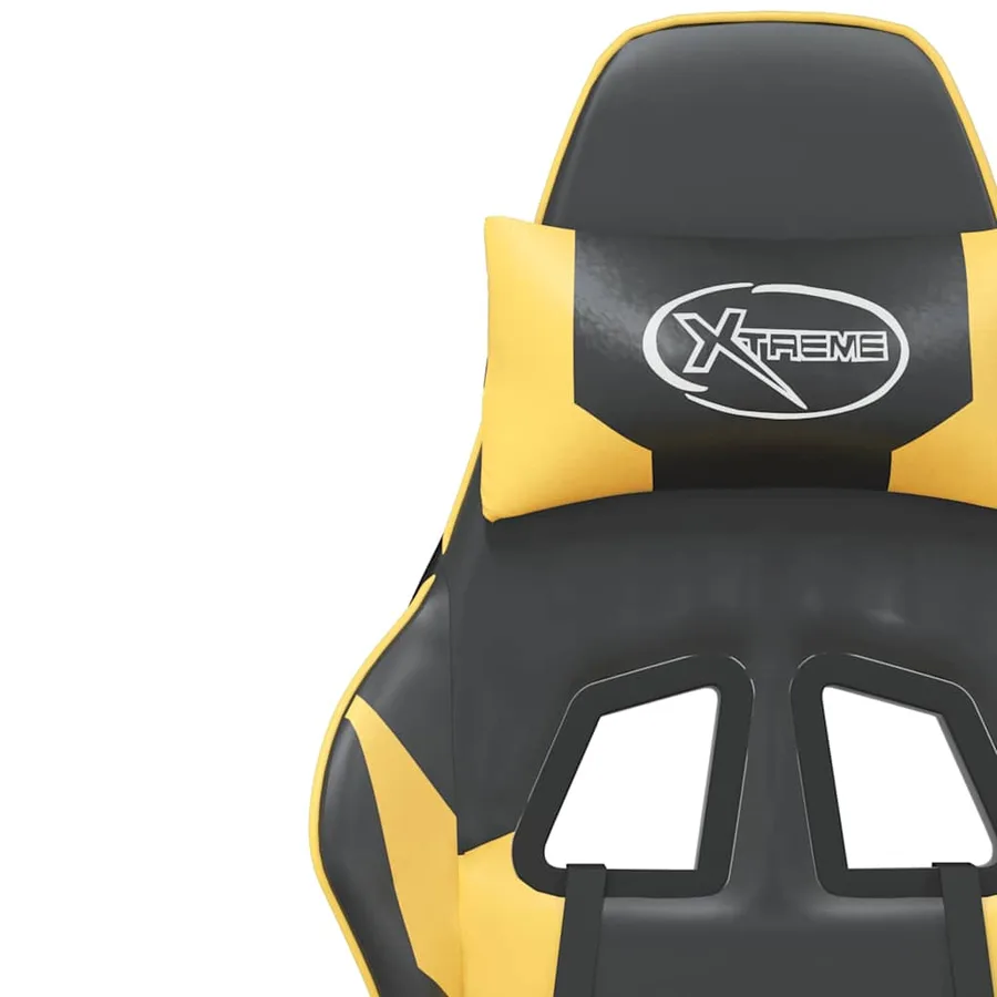 Chaise de jeu Noir et doré Similicuir - 11