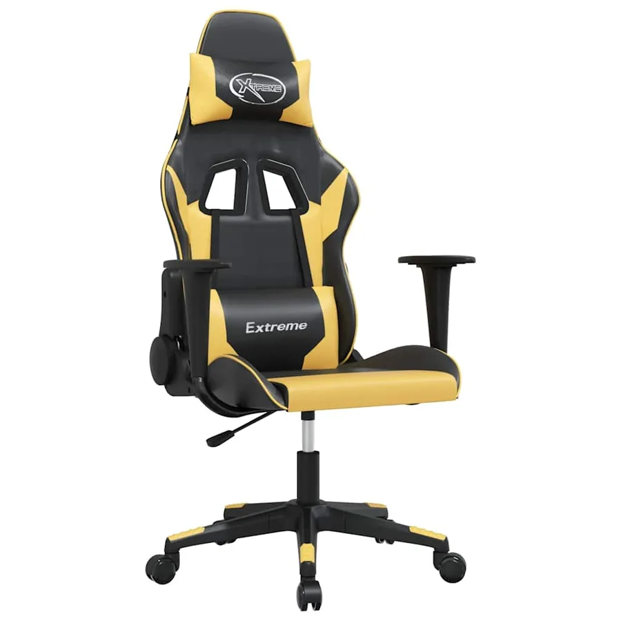Chaise de jeu Noir et doré Similicuir - 2