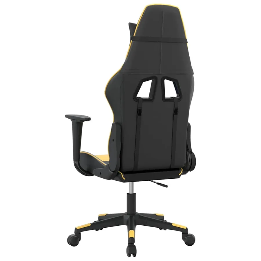 Chaise de jeu Noir et doré Similicuir - 5