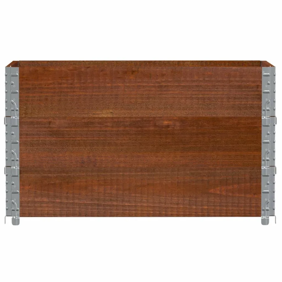 Jardinière marron 100x50 cm bois massif de pin - 3