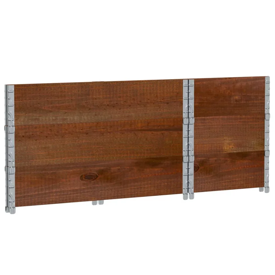 Jardinière marron 100x50 cm bois massif de pin - 6