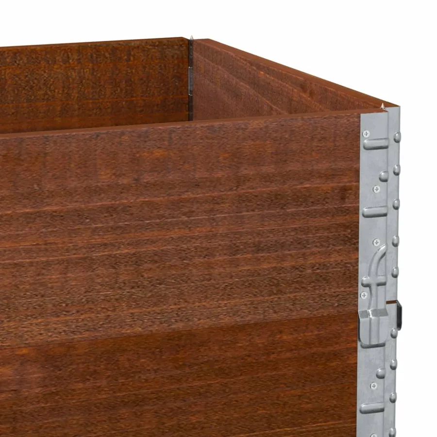 Jardinière marron 100x50 cm bois massif de pin - 7