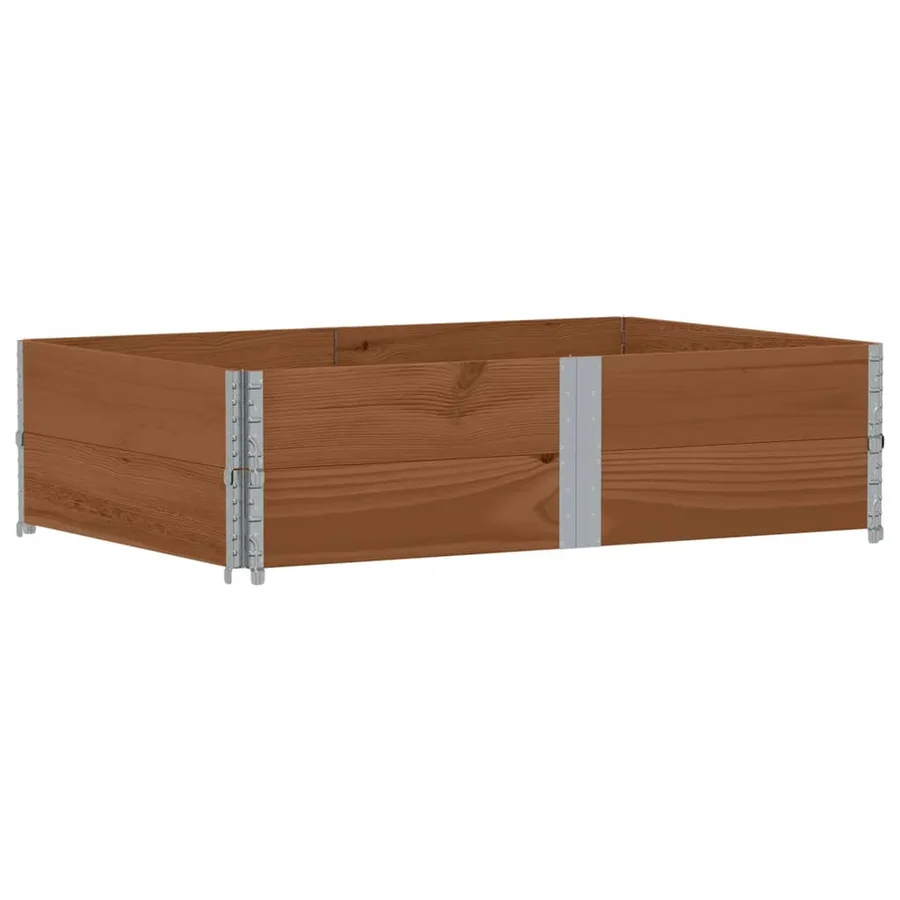 Jardinière marron 150x100 cm bois massif de pin - 2