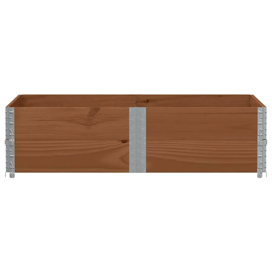 Jardinière marron 150x100 cm bois massif de pin - 3