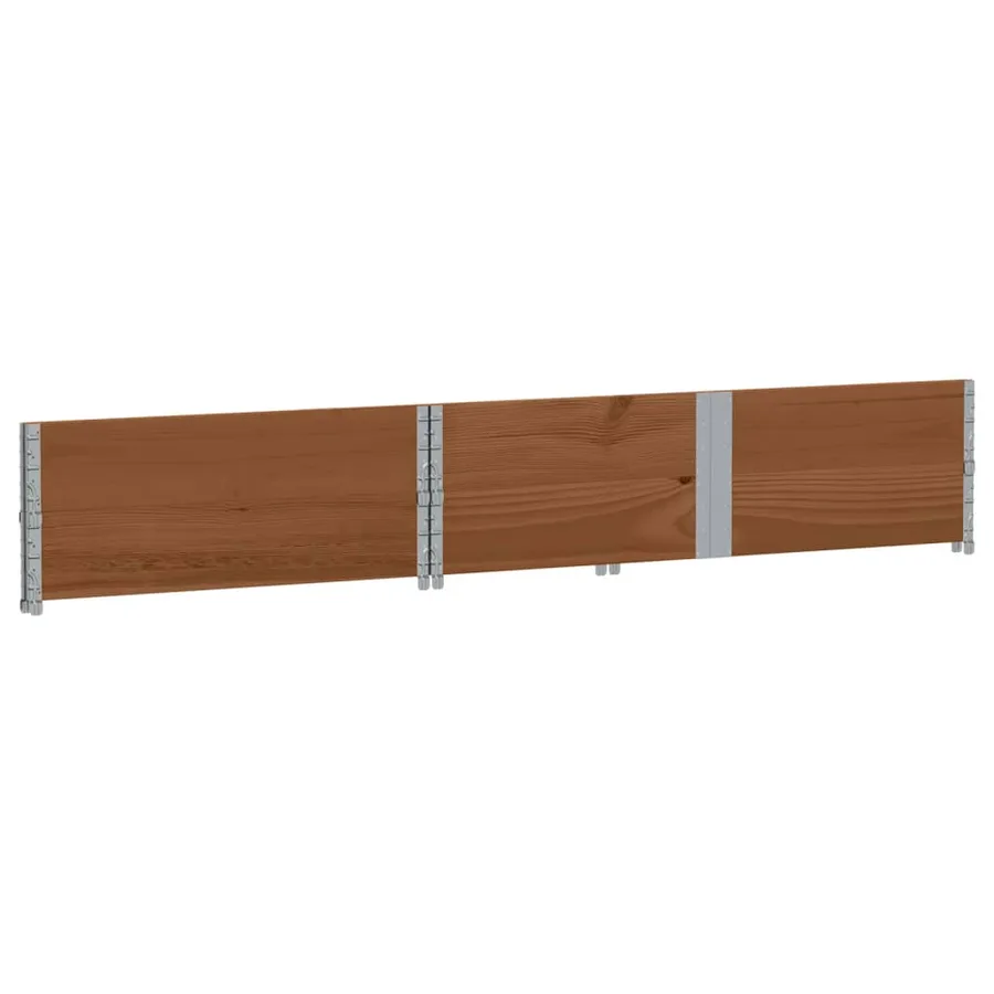 Jardinière marron 150x100 cm bois massif de pin - 4