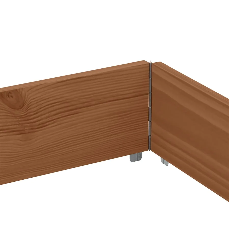 Jardinière marron 150x100 cm bois massif de pin - 6