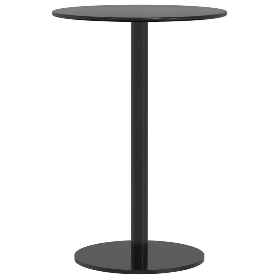 Table de jardin ronde noir Ø50x72 cm acier - 2