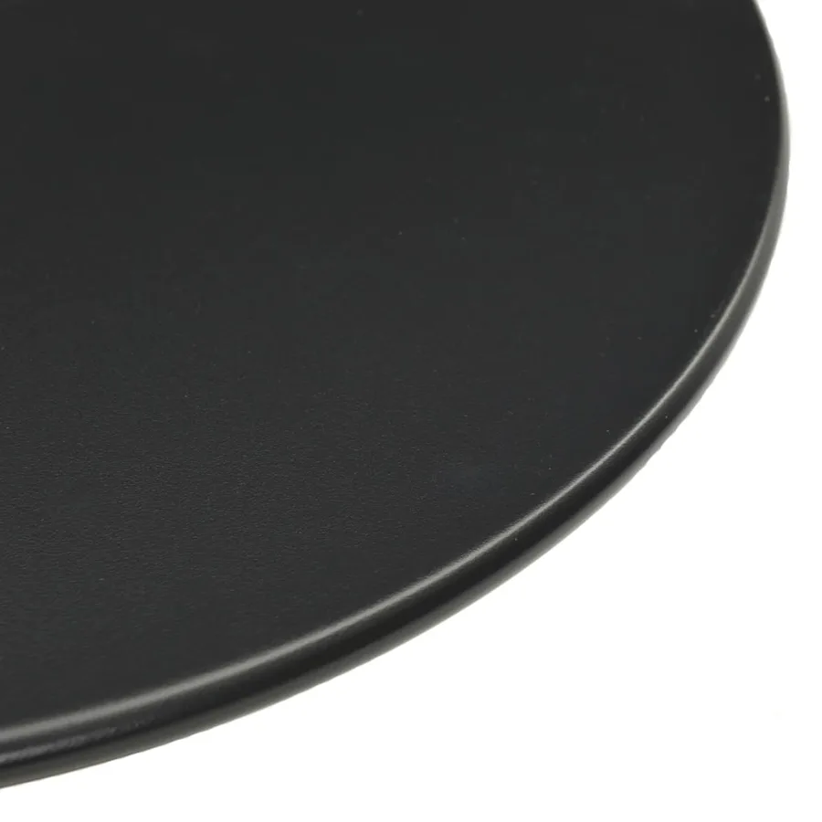 Table de jardin ronde noir Ø50x72 cm acier - 4