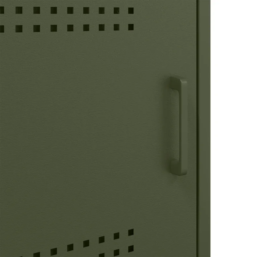 Table de chevet vert olive 36x39x68 cm acier - 12