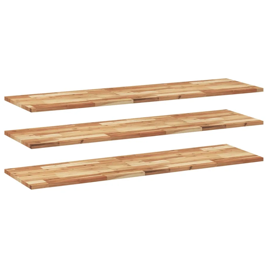 Étagères flottantes 3 pcs 120x40x2 cm acacia massif à l'huile - 2