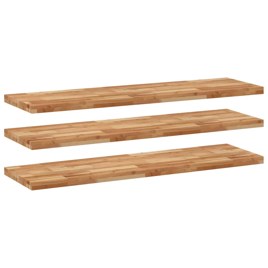 Étagères flottantes 3 pcs 140x40x4 cm acacia massif à l'huile - 2