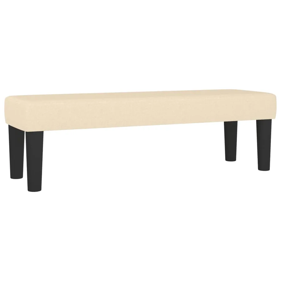 Sommier à lattes de lit avec matelas Crème 180x200 cm Tissu - 7