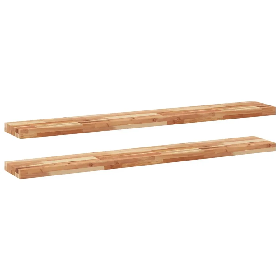 Étagères flottantes 2 pcs 120x20x4 cm acacia massif à l'huile - 2