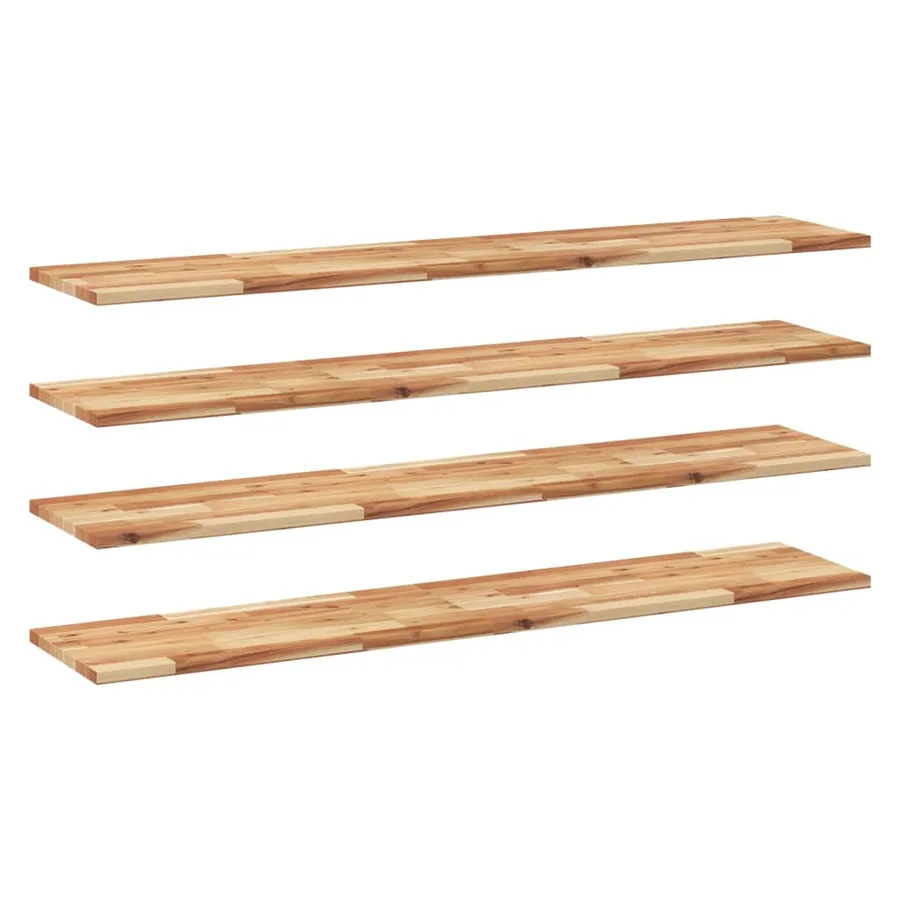 Étagères flottantes 4 pcs 160x30x2 cm acacia massif à l'huile - 2